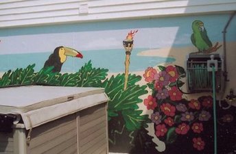 Tiki theme private back yard
