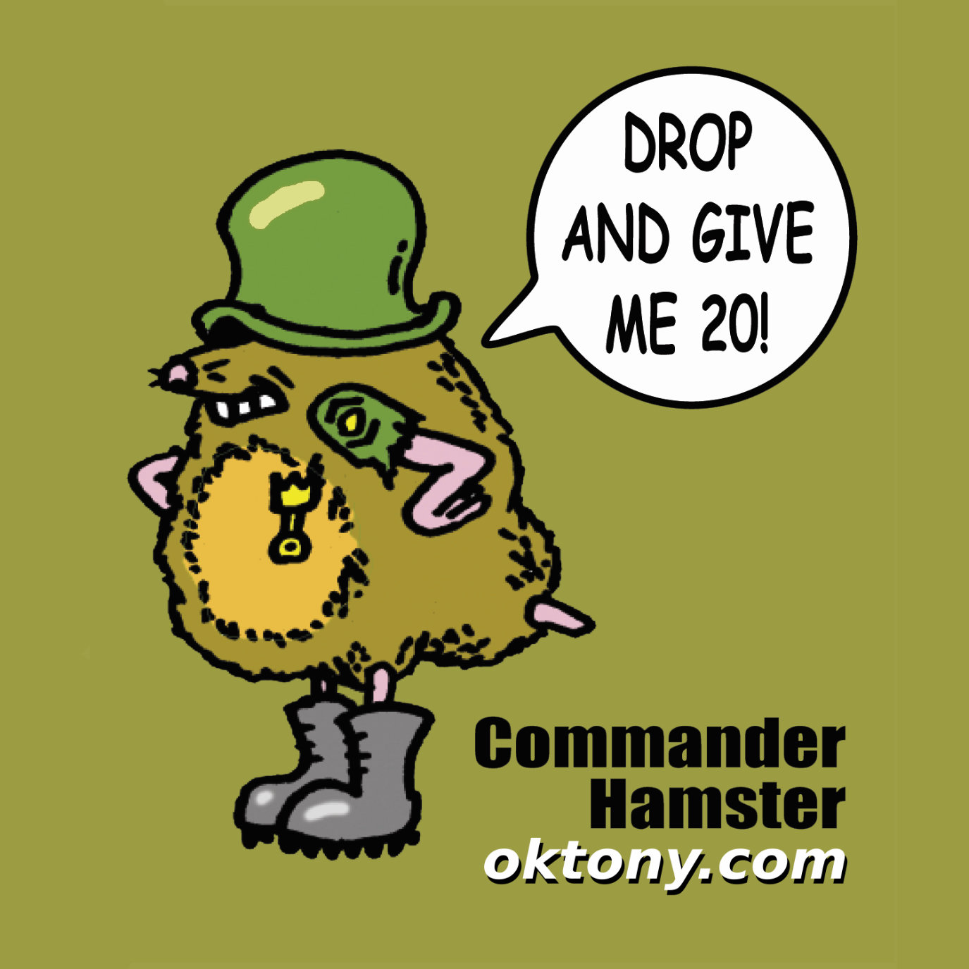 Commander Hamster Stickers